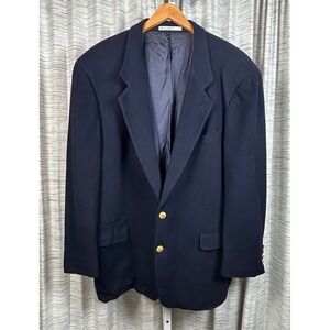 Hugo Boss‎ Barneys New York Mens Navy Wool Blazer Gold Buttons USA Made EUC